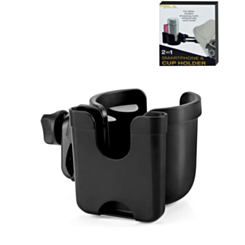 Brookstone Stroller Cup and Phone Holder (BLACK) (Only Ground Shipping)