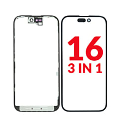 Buy the 3-in-1 Front Glass, Frame, and OCA for iPhone 16 G+ OCA Pro.