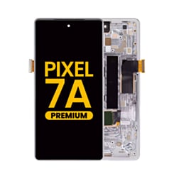 OLED Assembly with Frame for Google Pixel 7A (SNOW) (Premium)