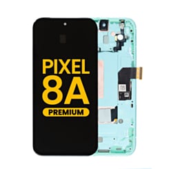 OLED Assembly with Frame (with Finger Print Sensor) for Google Pixel 8A (ALOE) (Premium)