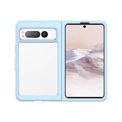 Google Pixel Fold Hybrid Bumper Transparent Case - BLUE (Only Ground Shipping)