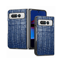 Google Pixel Fold Leather Case - BLUE (Only Ground Shipping)