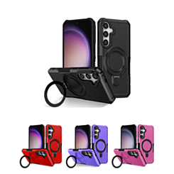 Hard PC Shockproof Case w /Ring Holder for Galaxy S24FE (Only Ground Shipping)
