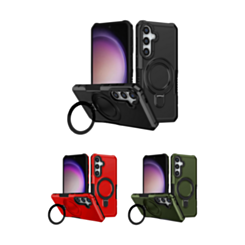 Hard PC Shockproof Case w /Ring Holder for Galaxy S25 Plus (Only Ground Shipping)