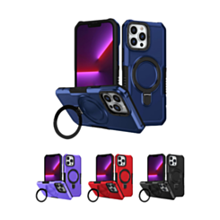 Hard PC Shockproof Case w /Ring Holder for iPhone 13 Pro Max (Only Ground Shipping)