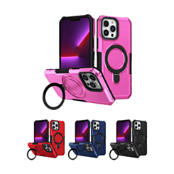 Hard PC Shockproof Case w /Ring Holder for iPhone 15 Pro Max (Only Ground Shipping)