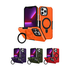 Hard PC Shockproof Case w /Ring Holder for iPhone 15 Pro (Only Ground Shipping)
