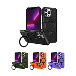 Hard PC Shockproof Case w /Ring Holder for iPhone 16 Pro Max (Only Ground Shipping)