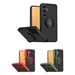 Hard PC Rear Colorful Border Case with Ring Holder for Galaxy S26 (Only Ground Shipping)