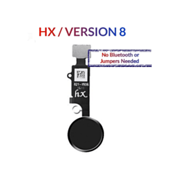 Shop the black Home Button solution flex cable for iPhone 8 Plus, 8, SE 2020, 7 Plus, and 7 – HX version 8, no Bluetooth or jumpers needed.