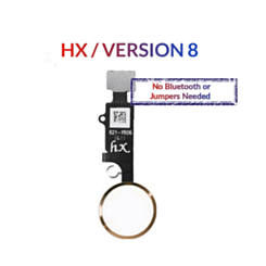 Shop the gold Home Button solution flex cable for iPhone 8 Plus, 8, SE 2020, 7 Plus, and 7 – HX version 8, no Bluetooth or jumpers needed.