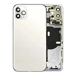 Back Housing Frame (SILVER) (OEM Pull B Grade) with Small Components Pre-Installed for iPhone 11 Pro