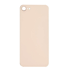 Order the gold back glass with a bigger camera hole for iPhone 8 and SE 2020 – no logo.

