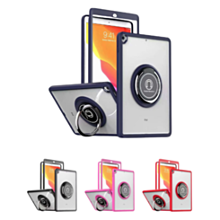 Hard PC Rear / Soft TPU Colorful Border Case with I-ring Holder for iPad Mini 4 / Mini 5 (Only Ground Shipping)