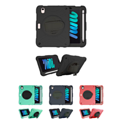 Hand Adjustable Heavy Duty Case with Shoulder Strap for iPad Mini 6 / 7 (A17 Pro) (Only Ground Shipping)