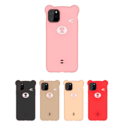 iPhone 11 Pro Max 3D Cartoon Bear Soft Silicone Case