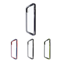 iPhone 11 Pro Max Clear Crystal Hybrid Color Bumper Case