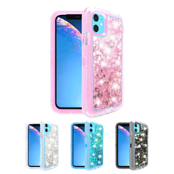 iPhone 11 Pro Max Protective Glitter Liquid Bumper Case