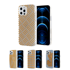 iPhone 12 / 12 Pro Dual Layer Gold Design Printed Case