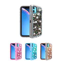 iPhone 12 / 12 Pro Protective Glitter Liquid Bumper Case