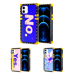 iPhone 12 / 12 Pro Square Case with Blue Light Design