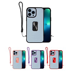 iPhone 12 Pro Max Hard Clear Magnetic Case with Hand Rope