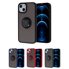 iPhone 13 Mini Hard PC Rear / Soft TPU Colorful Border Case with I - ring Holder