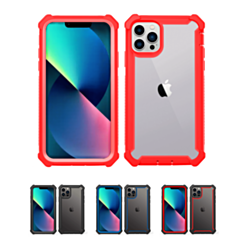 iPhone 13 Pro 3in1 Hybrid Clear Soft TPU Hard PC Back Cover Case
