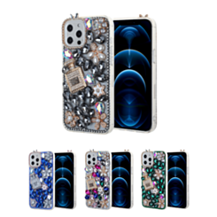 Crystal Flower Perfume Silicone Hard Case for iPhone 13 Pro Max (Only Ground Shipping)