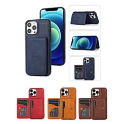 iPhone 12 Pro Max / 13 Pro Max Leather Pocket Wallet Case