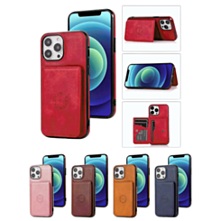 iPhone 14 Pro Leather Pocket Wallet Case