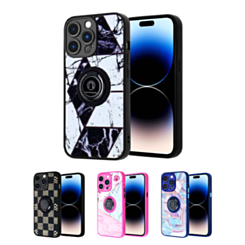 iPhone 14 Pro Pattern Design Hard PC Rear/Soft TPU Case