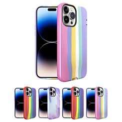 iPhone 14 Pro Thinner Heavy Duty Rainbow Case