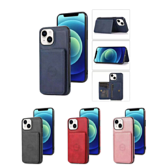 iPhone 15 Leather Pocket Wallet Case