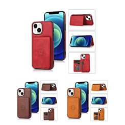 iPhone 14 Plus / 15 Plus Leather Pocket Wallet Case