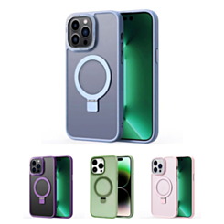 iPhone 15 Pro Carbon Wireless Charging Case with Ring Stand
