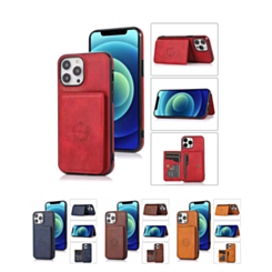 iPhone 15 Pro Leather Pocket Wallet Case