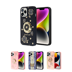 iPhone 15 Pro Luxury Diamond Shiny Cases with Butterfly Design