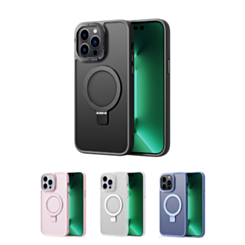 iPhone 15 Pro Max Carbon Wireless Charging Case with Ring Stand