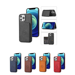 iPhone 15 Pro Max Leather Pocket Wallet Case