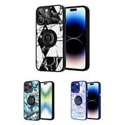 iPhone 15 Pro Pattern Design Hard PC Rear/Soft TPU Case