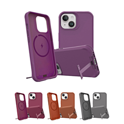 iPhone 15 Pro Wireless Charger Silicone Case with Metal Kickstand