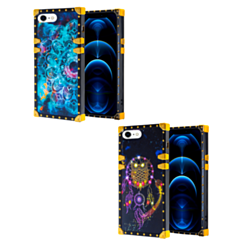iPhone 7G / 8G / SE 2020 Acrylic Mirror Shiny Scratchproof Square Case with Ring
