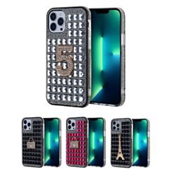 iPhone 7G / 8G / SE 2020 Crystal Stones Case with Five Adornment