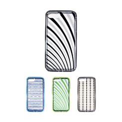 iPhone 7G / 8G / SE 2020 Lines Pattern Hybrid Fusion Bumper Clear Crystal Case