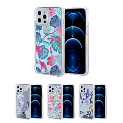 iPhone 8/7 Flower Print Design Hard Clear Case