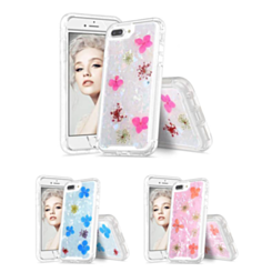 iPhone 8P / 7P / 6sP / 6P New Desing Real Dried Flower Shiny Case