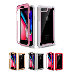 iPhone 8P / 7P 3in1 Hybrid Clear Soft TPU Hard PC Back Cover Case