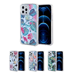 iPhone 8P / 7P Flower Print Design Hard Clear Case