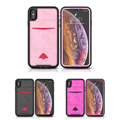 iPhone XR Leather Card Slots Wallet 2in Hybrid Case